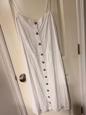 Universal Thread White Button-Front Maxi Skirt Dress